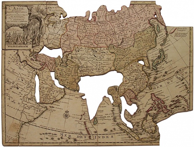 Na počiatku moderného puzzle stála obyčajná mapa, ktorú John Spilsbury urobil zaujímavejšou tým, že jednotlivé hranice krajín rozrezal pílou