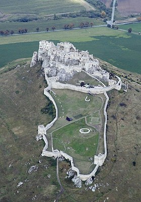 Letecký pohľad na Spišský hrad